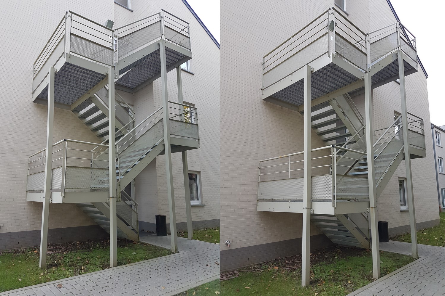 escalier métallique extérieur